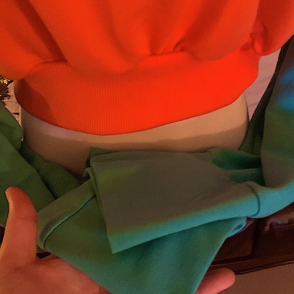 ✨ RETRO ✨ COLOR BLOCK “80’s style CROP SWEATSHIRT - Picture 4 of 5